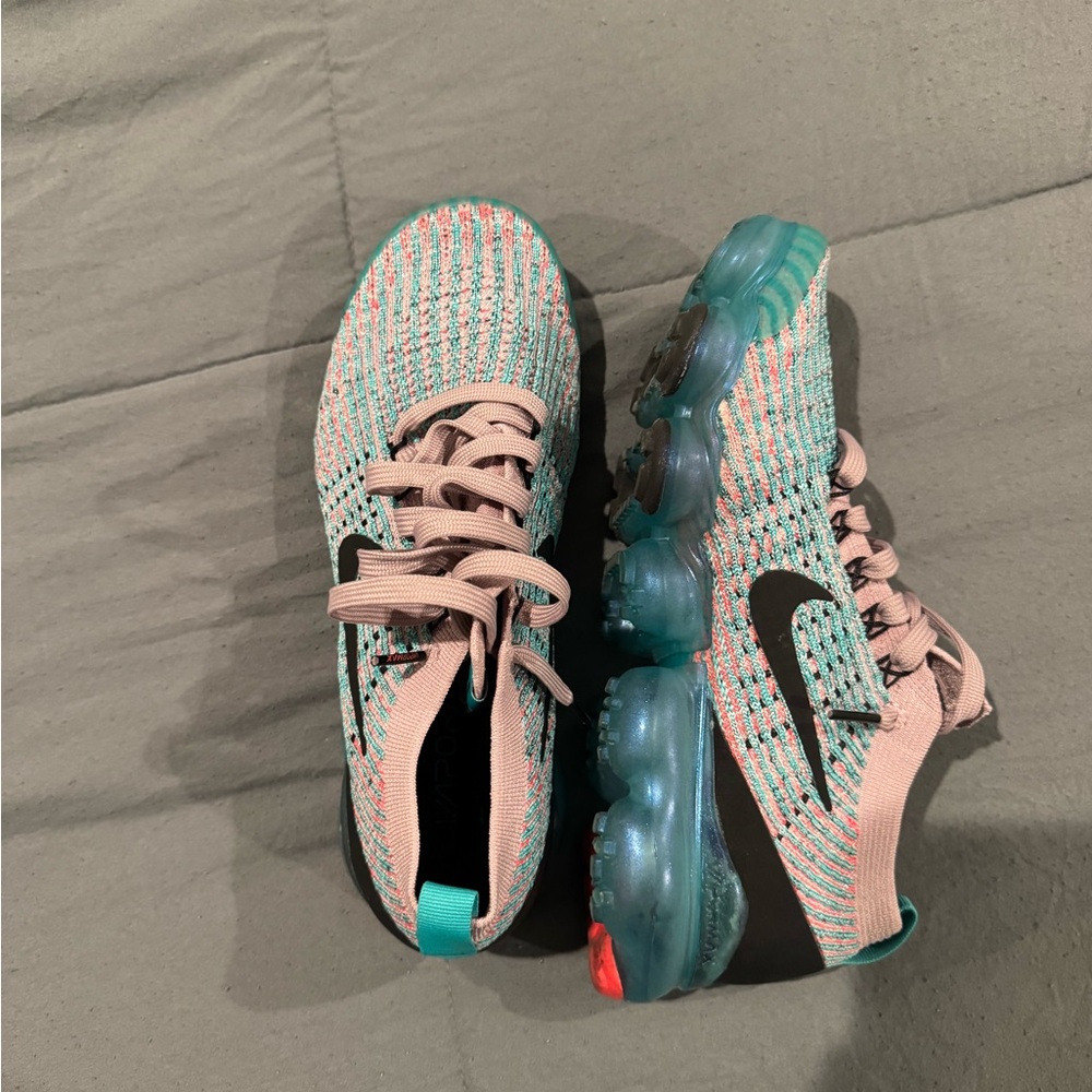 Nike Women's Teal and Pink Air VaporMax Sneakers